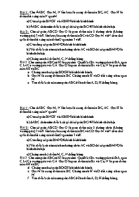 Đề kiểm tra Hình học chương 1 lớp 9